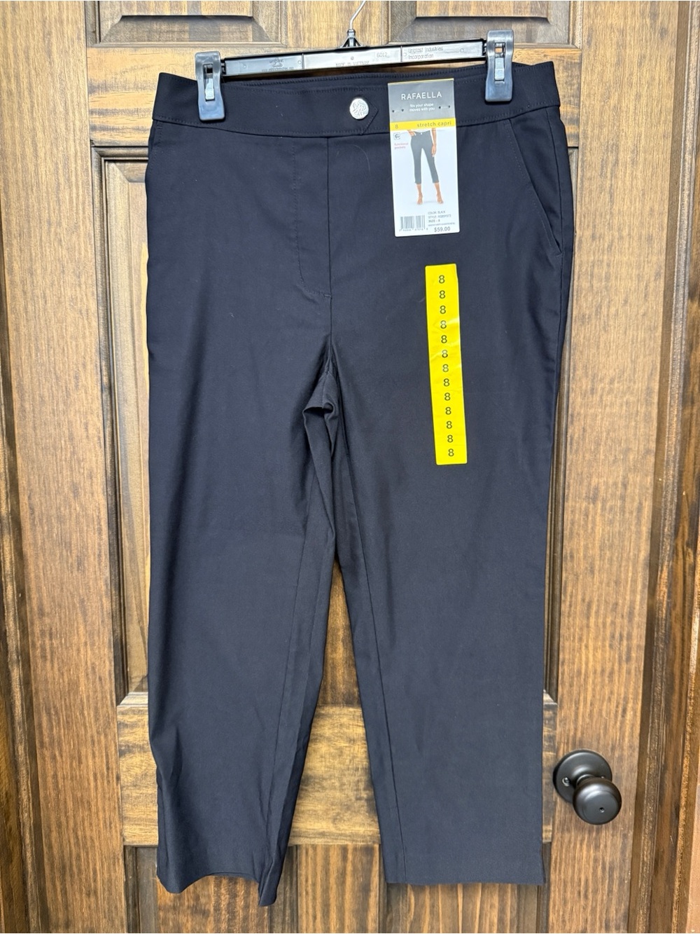 Rafaella Black Pull-On Chinos